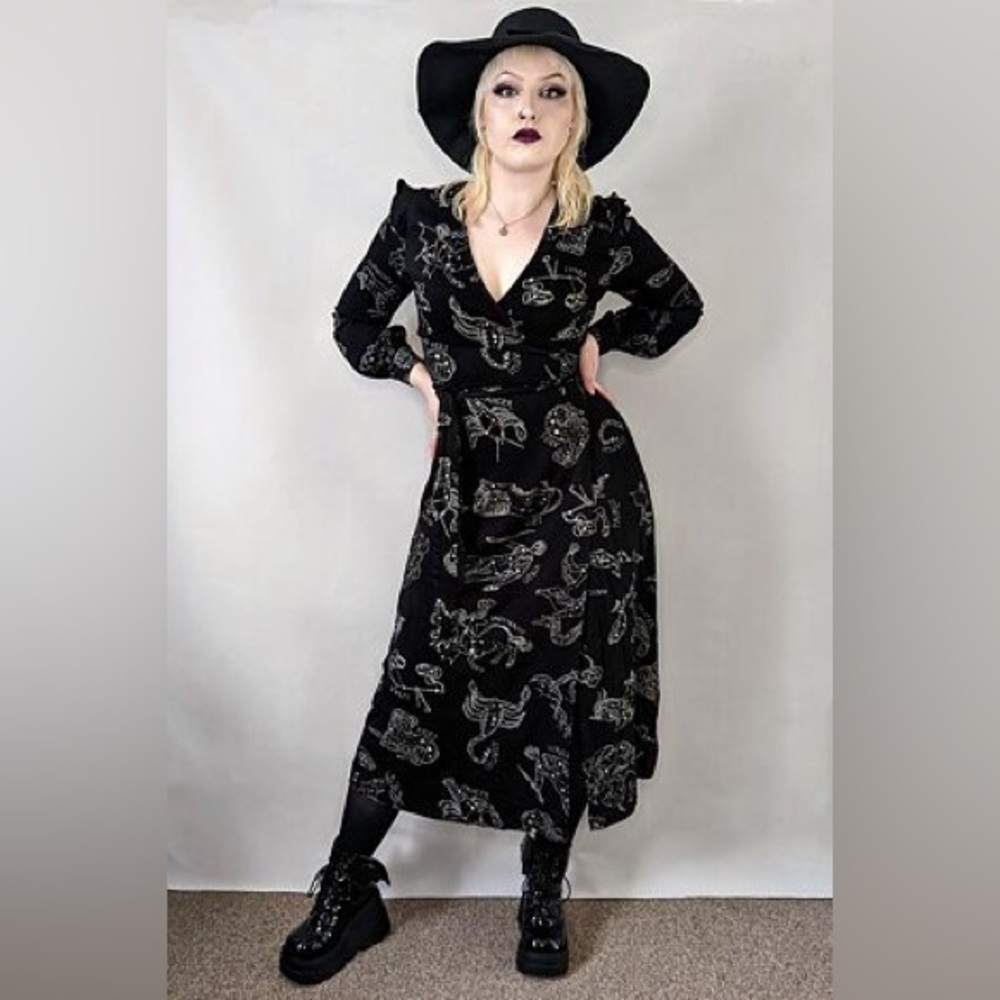 Disturbia Zodiac Maxi Wrap Dress US 10 / UK 14 - Picture 10 of 10